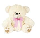 Urso De Pelúcia Baby 30 Cm - Escolha Cor Do Laço