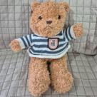 Urso De Pelúcia C/ Roupinha De Lã Pelo Volumoso