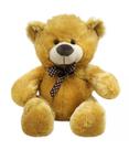 Urso de pelúcia caramelo com laço 29cm Urso de pelúcia caramelo com laço 29cm