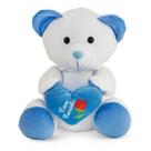 Urso de Pelúcia com Coração Azul 25 cm Antialérgico