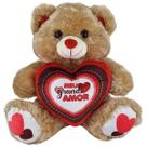 Urso De Pelúcia Com Coração Eu Te Amo Marrom 30cm Com Laço Urso De Pelúcia Com Coração Eu Te Amo Marrom 30cm Com Laço