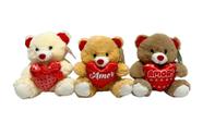 Urso de Pelúcia com Coração FE7009 - Fizzy