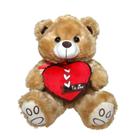 Urso de Pelúcia com Coração Te amo - 30 cm