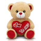 Urso De Pelúcia Com Coração Te Amo Brinquedo Antialérgico Para Presente 31 Cm