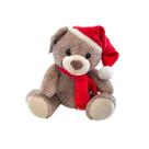 Urso de Pelúcia com Gorro - Cinza - 32cm - 1 unidade - Cromus - Rizzo