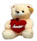Urso de Pelúcia com Laço e Coração FC2880 - Fizzy