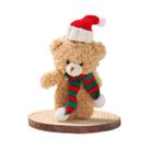 Urso De Pelúcia De Natal Com Chapéu Vermelho, Brinquedo De Pelúcia, Pingente De Bolsa, Presente De Urso De Pelúcia De Natal Com Chapéu Vermelho, Brinquedo De Pelúcia, Pingente De Bolsa, Presente De