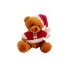 Urso de Pelúcia de Natal - Gorro Noel - Marrom Claro - 1 unidade - Cromus - Rizzo Urso de Pelúcia de Natal - Gorro Noel - Marrom Claro - 1 unidade - Cromus - Rizzo