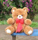 Urso de Pelúcia Dengo com Laço Decorativo 38cm