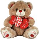 Urso de Pelúcia Grande Amo Você Coração Namorados Amor Luxo