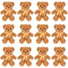 Urso de pelúcia Jenaai, 12 peças, 30 cm, marrom para presente de chá de bebê