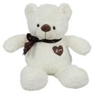 Urso De Pelúcia Lacinho Lateral Coração LOve 52cms - Branco