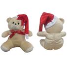 Urso De Pelúcia Para Natal 30cm Com Lacinho E Gorro Urso De Pelúcia Para Natal 30cm Com Lacinho E Gorro