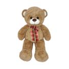 Urso de Pelúcia Pernas Longas Fizzy Toys Marrom 73cm com Laço Xadrez