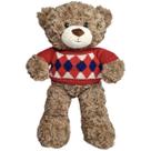 Urso de Pelúcia Teddy 40cm com Roupa Ursinho Fofo Bebê Bear