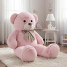 Urso De Pelucia Teddy Gigante Laço Removível Hipoalergênico Urso De Pelucia Teddy Gigante Laço Removível Hipoalergênico