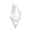 urso decorativo mata mdf 3mm branco 43x20 cm