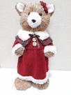 Urso Fêmea em Pé Decorativa Palha Natal 49cm