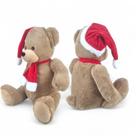 Urso Grande Natalino Com Cachecol Gorro Natal 40cm Presente