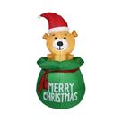 Urso Inflável De Natal Iluminado Com LED De 1,5m Para Decoração Externa E Interna - Modelo Inflável
