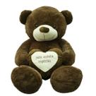 Urso Marrom Coração Para Alguém Especial 65cm - Pelúcia