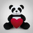 Urso Panda Coração 30cm Anti-alérgico Urso Panda Coração 30cm Anti-alérgico