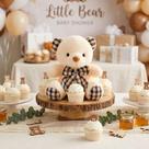 Urso Pelucia 20cm Lacinho Xadrez Decoracao Nicho Quarto Infantil Bebem Macio Antialergico