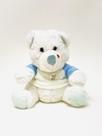 Urso Pelúcia Fofinho Branco Com Joaninha no Focinho 25cm