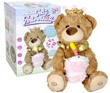 Urso Pelúcia Musical Com Luz E Som Brinquedo Interativo 30cm