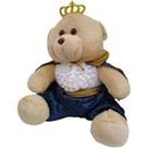 Urso Príncipe Real 35 cm Azul Marinho - Mury Baby