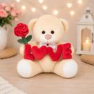 Urso Tedde de Pelúcia Love 22cm Antialérgico Decorativo Presente Romântico Macio Urso Tedde de Pelúcia Love 22cm Antialérgico Decorativo Presente Romântico Macio