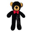 Urso Teddy de Pelúcia Preto 70cm Com Gravatinha Borboleta - 508 Urso Teddy de Pelúcia Preto 70cm Com Gravatinha Borboleta - 508