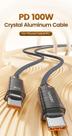 Usb Cabos 100W PD Nylon Trançado Cobre Estanhado 1M Preto E Branco Transferencia De Dados Rapido Velocidade De 480Mbps Carregamento Rapido De 100W