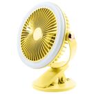 Usb Recarregável Desktop Clip Fan Light Desktop Handheld Small Fan Light Luzes de ventilador ao vivo Luz noturna Mini luz de ventilador