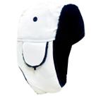 Ushanka Touca Russa Branca Gorro Aviador Frio Extremo Proteção Orelha Pelucia
