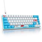Ussixchare Teclado Mecánico para Juegos RGB con Interruptores Azules Cableado 65%
