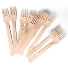 Utensílios de bambu e garfos descartáveis 100% compostáveis, pacote com 100