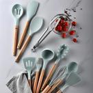 Utensílios De Cozinha Conjunto 11 Pcs Silicone Antiaderente