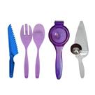Utensílios De Cozinha Conjunto Faca Espátula Com Cortador Espremedor e Talheres SALDÃO.