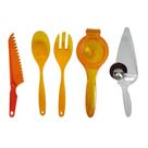 Utensílios De Cozinha Conjunto Faca Espátula Com Cortador Espremedor e Talheres SALDÃO.
