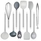 Utensílios de cozinha COOK WITH COLOR Silicone, 10 peças, cinza