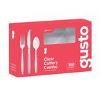 Utensílios descartáveis GUSTO GUSTO 360 Combo Box de plástico transparente