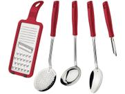 Utensílios Para Cozinha Inox Tramontina 5 Peça Vermelho Easy