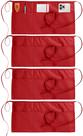 Utopia Wear Avental de Cintura 4 Unidades Vermelho 30 cm para Garçom