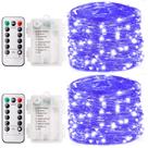 UV Fairy Lights Smacen 100 LED 10m operado por bateria, pacote com 2 unidades
