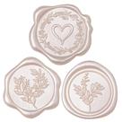 Uwilowe, 60 peças de adesivos Wax Seal, rosa champanhe, 3 designs Uwilowe, 60 peças de adesivos Wax Seal, rosa champanhe, 3 designs