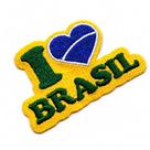 V0065-075C Eu Amo O Brasil Patch Bordado Patriota Termocolan V0065-075C Eu Amo O Brasil Patch Bordado Patriota Termocolan