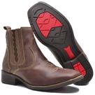 V5000CLA Bota Masculina country em couro nobre forrada cafe