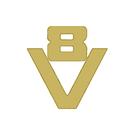 V8 Caminhão Aplique 301x291mm Dourado - Para Scania