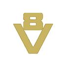 V8 Caminhão Aplique 301x291mm Dourado - Para Scania
